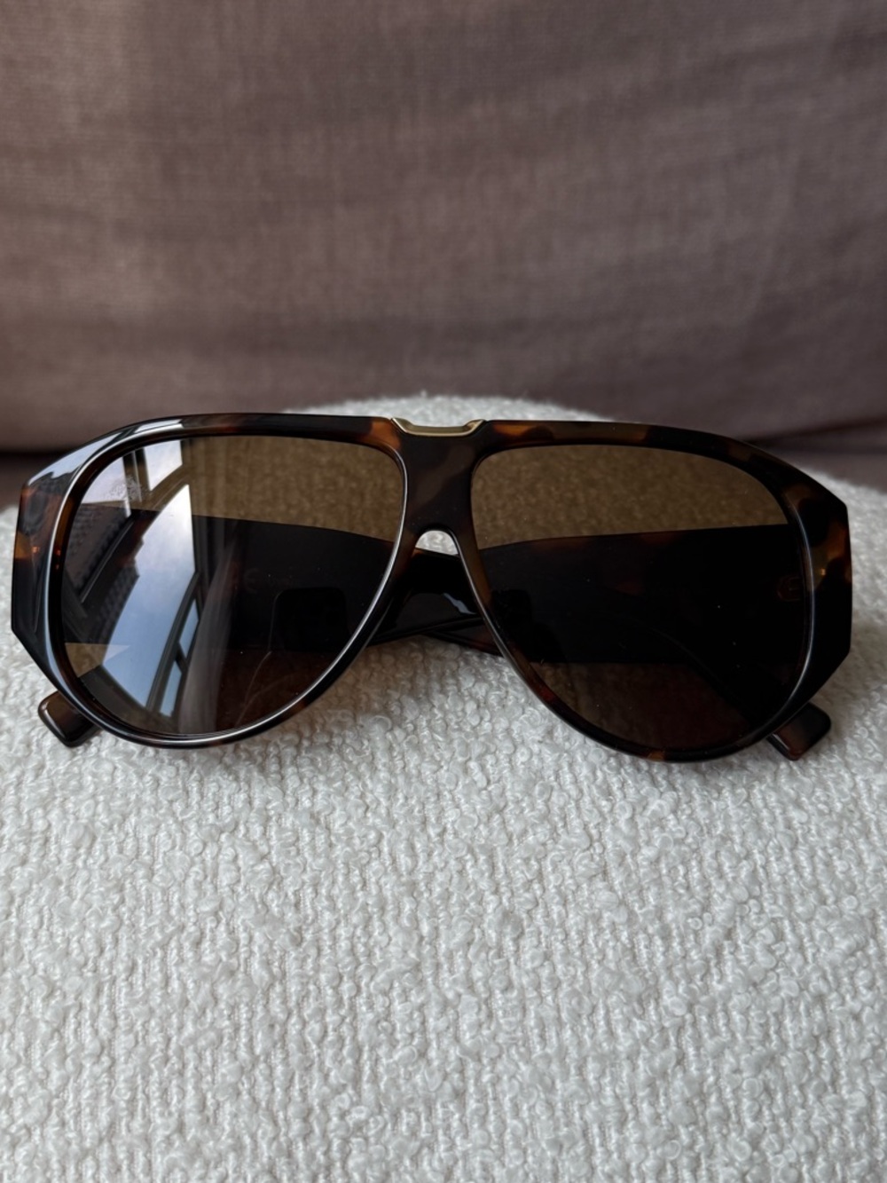 Tortoiseshell Oversized Aviator Sunglasses, SOJOS, Brown Lenses, Trendy - Picture 8 of 9